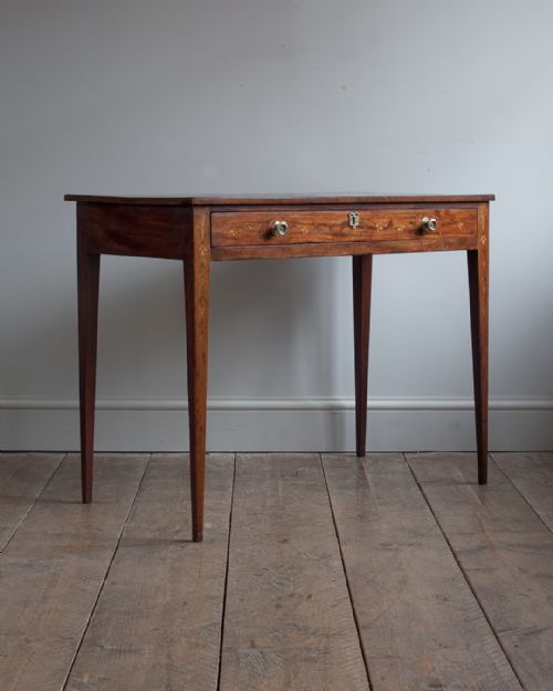 19th century mahogany and marquetry side table - CATEGORY: ANTIQUE TABLES - DATED 19TH CENTURY