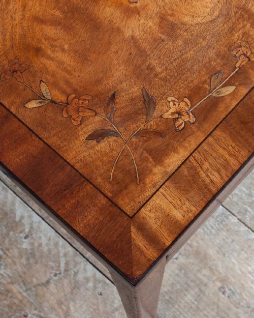 19TH CENTURY MAHOGANY AND MARQUETRY SIDE TABLE - ADDITIONAL PHOTO 5
