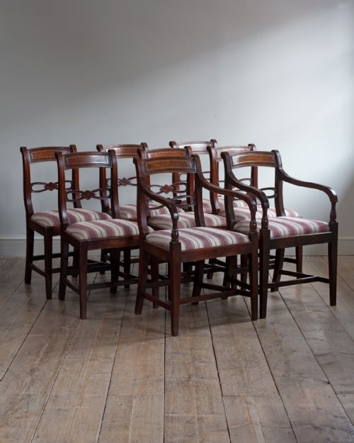 set of 8 george iv mahogany dining chairs - CATEGORY: ANTIQUE CHAIRS - DATED 19TH CENTURY