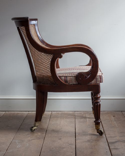 REGENCY MAHOGANY BERGRE CHAIR - ADDITIONAL PHOTO 1