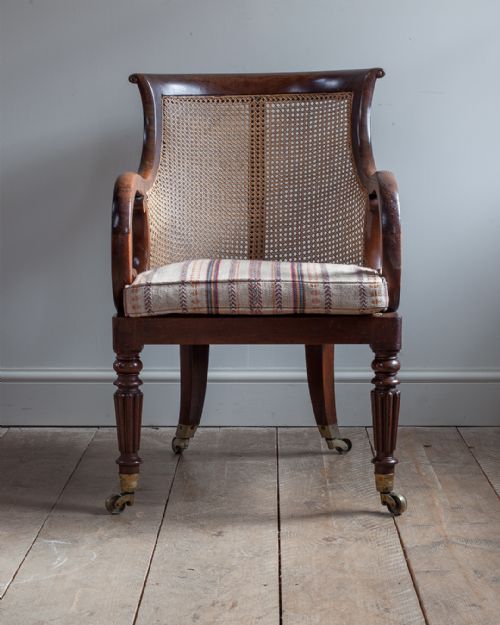 REGENCY MAHOGANY BERGRE CHAIR - ADDITIONAL PHOTO 4