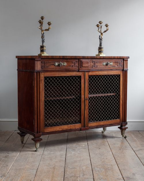 regency mahogany side cabinet - CATEGORY: ANTIQUE SIDEBOARDS - DATED 19TH CENTURY