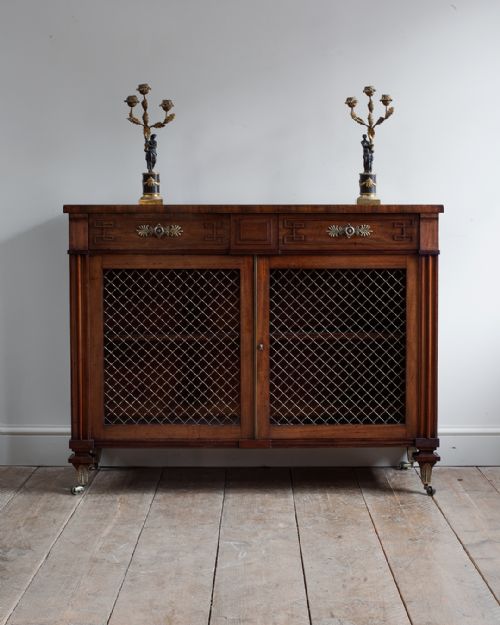 REGENCY MAHOGANY SIDE CABINET - ADDITIONAL PHOTO 2