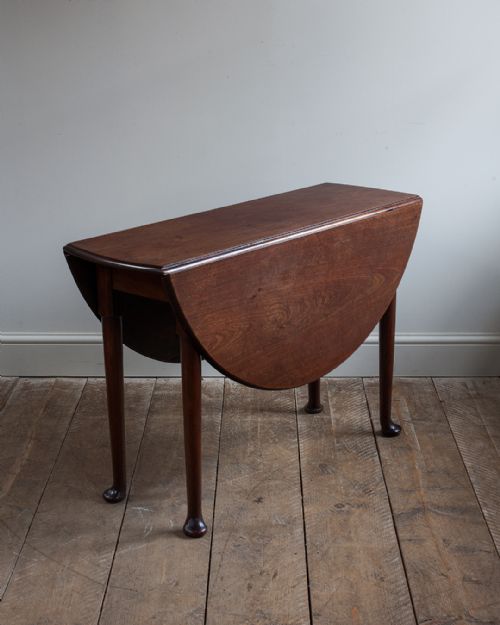 GEORGIAN MAHOGANY OVAL DROP LEAF DINING TABLE - ADDITIONAL PHOTO 1