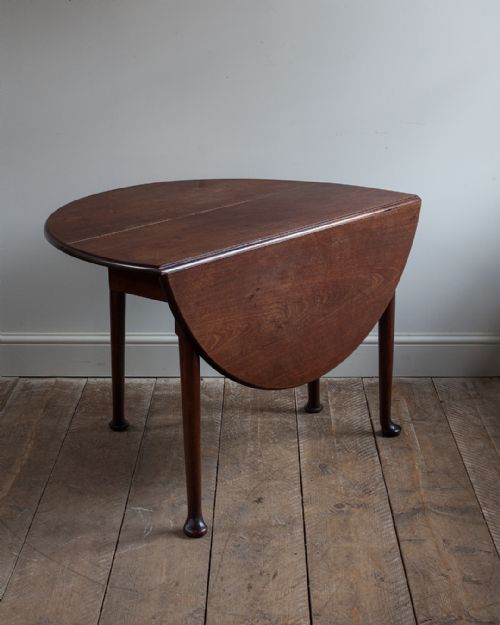 GEORGIAN MAHOGANY OVAL DROP LEAF DINING TABLE - ADDITIONAL PHOTO 2
