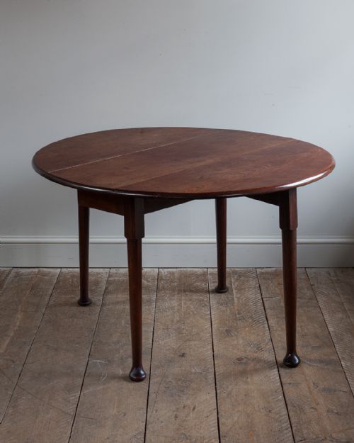 GEORGIAN MAHOGANY OVAL DROP LEAF DINING TABLE - ADDITIONAL PHOTO 3