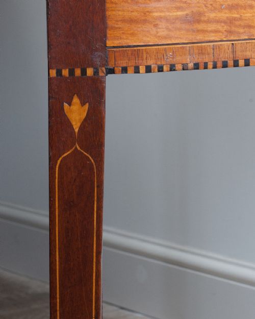 GEORGIAN MAHOGANY DEMI LUNE CONSOLE CARD TABLE - ADDITIONAL PHOTO 10