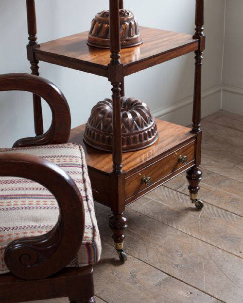REGENCY MAHOGANY WHATNOT - ADDITIONAL PHOTO 6