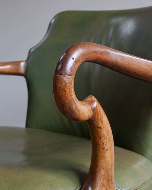 EARLY 20TH CENTURY WALNUT SWIVEL DESK CHAIR - ADDITIONAL PHOTO 5