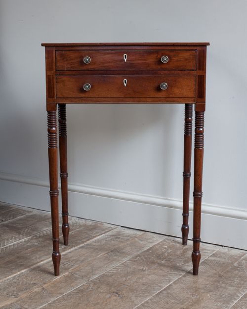 REGENCY MAHOGANY WORK TABLE - ADDITIONAL PHOTO 1
