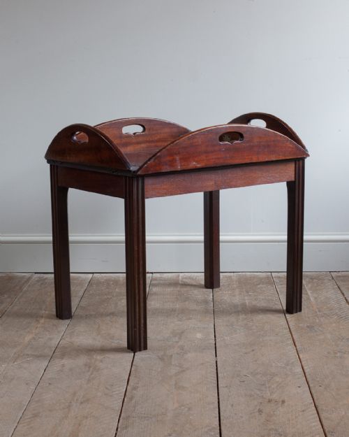 19TH CENTURY MAHOGANY TRAY ON STAND - ADDITIONAL PHOTO 1