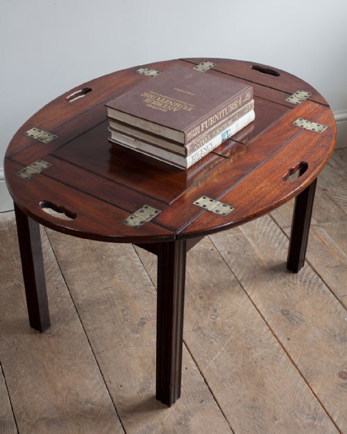 19TH CENTURY MAHOGANY TRAY ON STAND - ADDITIONAL PHOTO 2