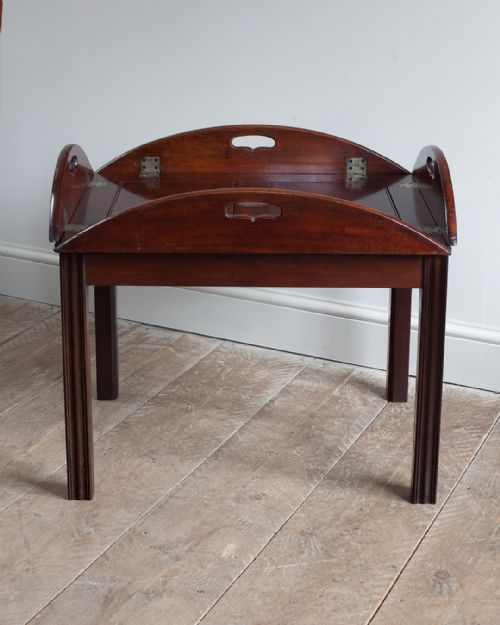 19TH CENTURY MAHOGANY TRAY ON STAND - ADDITIONAL PHOTO 3