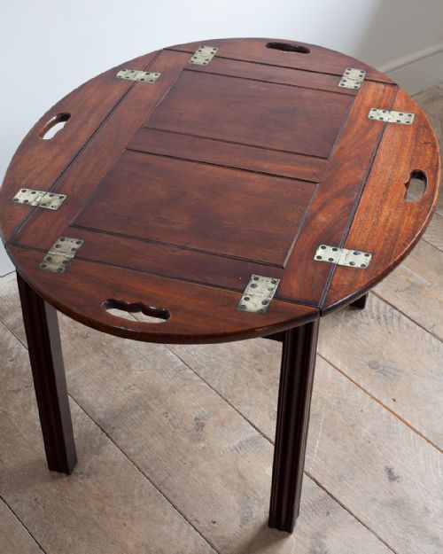 19TH CENTURY MAHOGANY TRAY ON STAND - ADDITIONAL PHOTO 4