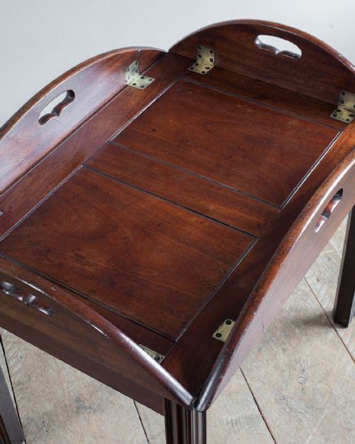 19TH CENTURY MAHOGANY TRAY ON STAND - ADDITIONAL PHOTO 5