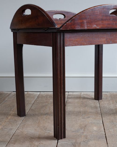 19TH CENTURY MAHOGANY TRAY ON STAND - ADDITIONAL PHOTO 6