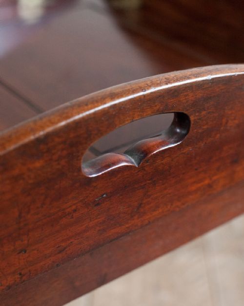 19TH CENTURY MAHOGANY TRAY ON STAND - ADDITIONAL PHOTO 7