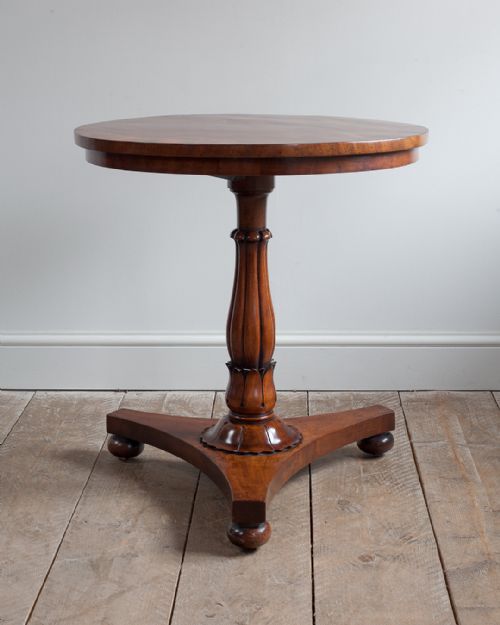 WILLIAM IV MAHOGANY PEDESTAL LAMP TABLE - ADDITIONAL PHOTO 1