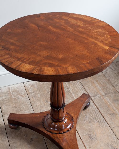 WILLIAM IV MAHOGANY PEDESTAL LAMP TABLE - ADDITIONAL PHOTO 4
