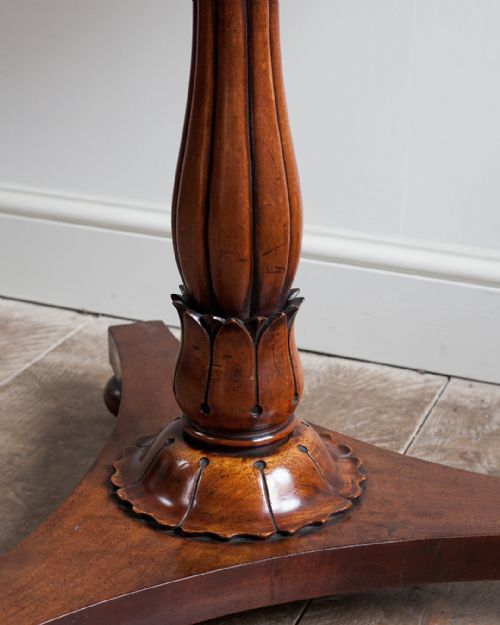 WILLIAM IV MAHOGANY PEDESTAL LAMP TABLE - ADDITIONAL PHOTO 5