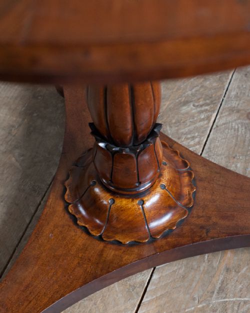 WILLIAM IV MAHOGANY PEDESTAL LAMP TABLE - ADDITIONAL PHOTO 6