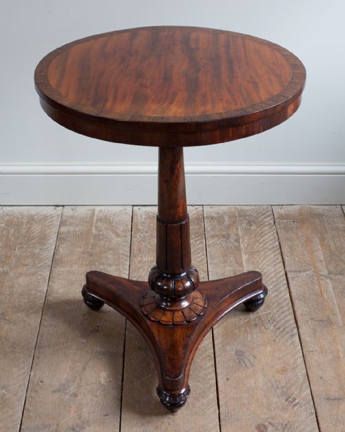 WILLIAM IV MAHOGANY PEDESTAL LAMP TABLE - ADDITIONAL PHOTO 2
