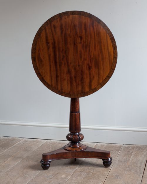 WILLIAM IV MAHOGANY PEDESTAL LAMP TABLE - ADDITIONAL PHOTO 3