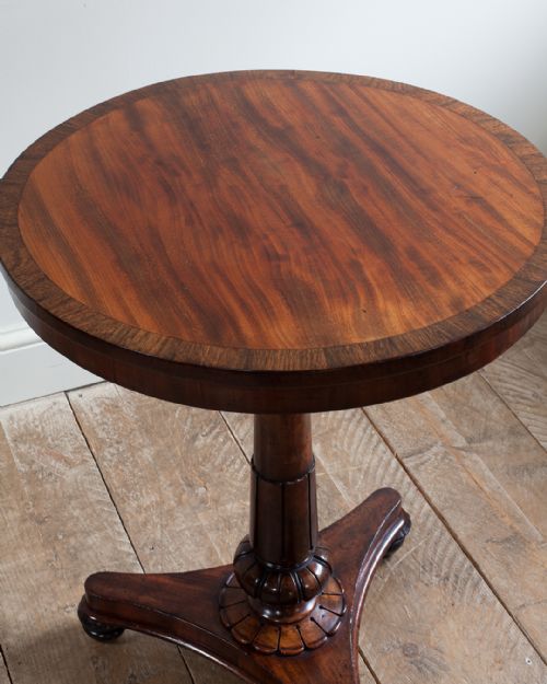 WILLIAM IV MAHOGANY PEDESTAL LAMP TABLE - ADDITIONAL PHOTO 4