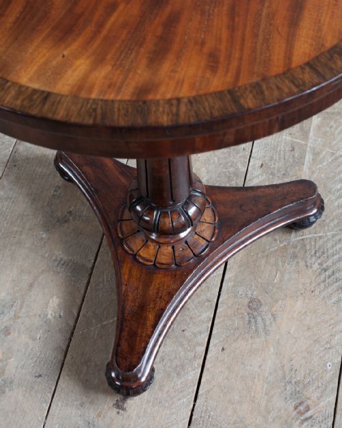 WILLIAM IV MAHOGANY PEDESTAL LAMP TABLE - ADDITIONAL PHOTO 5