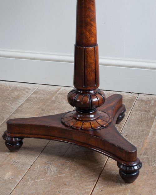 WILLIAM IV MAHOGANY PEDESTAL LAMP TABLE - ADDITIONAL PHOTO 11