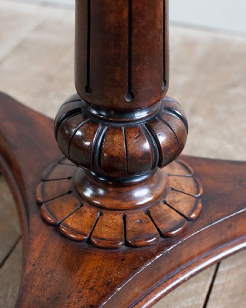 WILLIAM IV MAHOGANY PEDESTAL LAMP TABLE - ADDITIONAL PHOTO 12