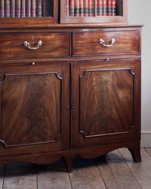 LARGE GEORGIAN MAHOGANY LIBRARY BOOKCASE - ADDITIONAL PHOTO 4