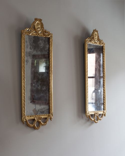 PAIR OF 18TH CENTURY GILDED WALL MIRRORS - ADDITIONAL PHOTO 2