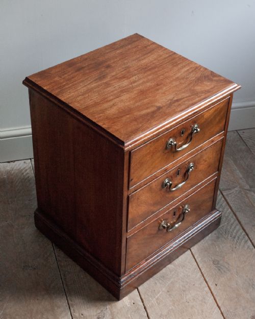 EARLY 19TH CENTURY MAHOGANY BEDSIDE CHEST - ADDITIONAL PHOTO 3