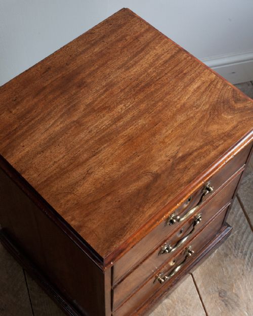 EARLY 19TH CENTURY MAHOGANY BEDSIDE CHEST - ADDITIONAL PHOTO 4