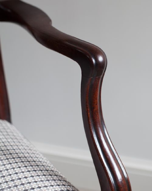GOOD QUALITY GEORGE III MAHOGANY CARVER CHAIR - ADDITIONAL PHOTO 4