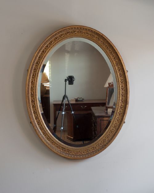 REGENCY OVAL GILT MIRROR - ADDITIONAL PHOTO 1