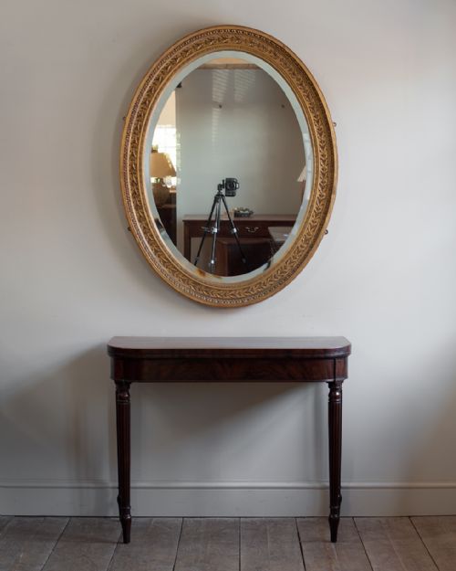 REGENCY OVAL GILT MIRROR - ADDITIONAL PHOTO 2