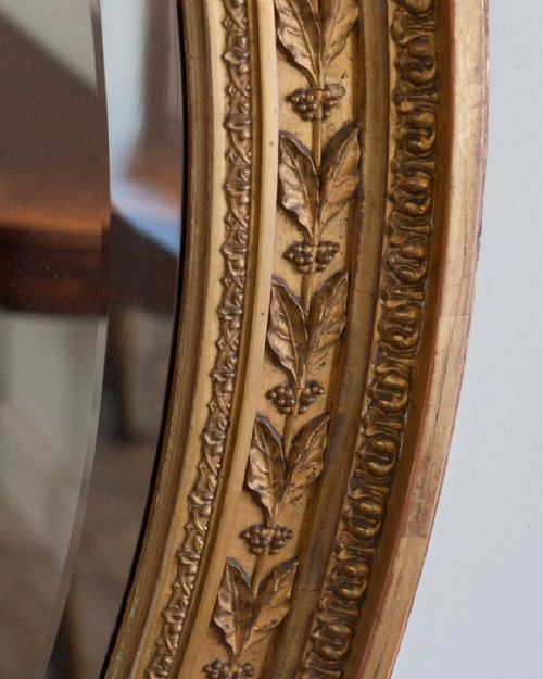 REGENCY OVAL GILT MIRROR - ADDITIONAL PHOTO 3