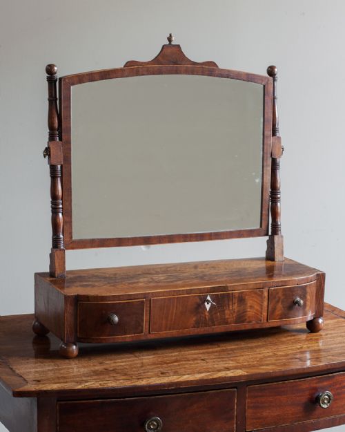 REGENCY MAHOGANY TOILET MIRROR - ADDITIONAL PHOTO 2