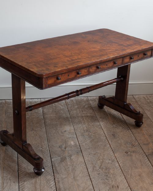REGENCY MAHOGANY STRETCHER TABLE - ADDITIONAL PHOTO 1