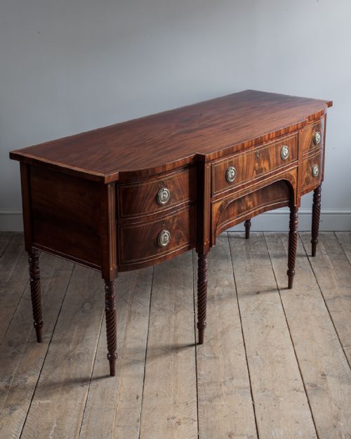 MAGNIFICENT REGENCY MAHOGANY BREAKFRONT SIDEBOARD - ADDITIONAL PHOTO 3