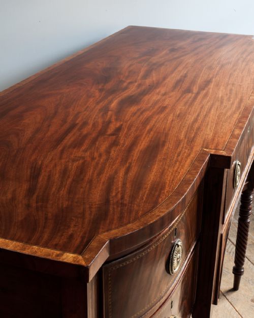 MAGNIFICENT REGENCY MAHOGANY BREAKFRONT SIDEBOARD - ADDITIONAL PHOTO 4