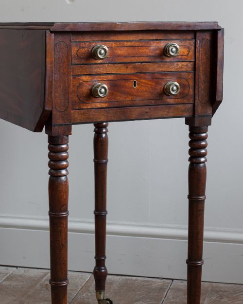 REGENCY MAHOGANY WORK TABLE - ADDITIONAL PHOTO 1