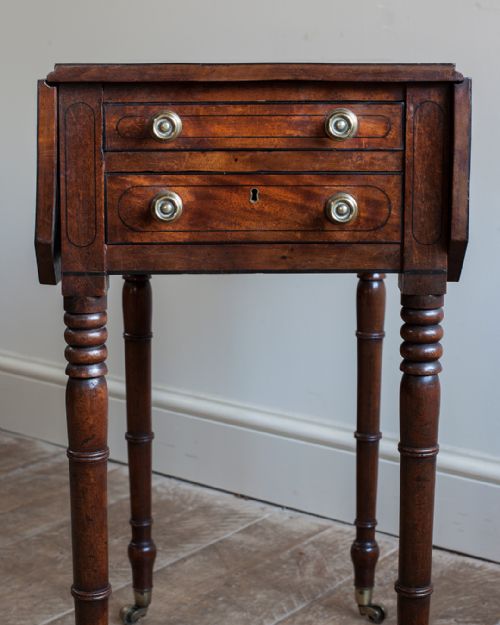 REGENCY MAHOGANY WORK TABLE - ADDITIONAL PHOTO 2