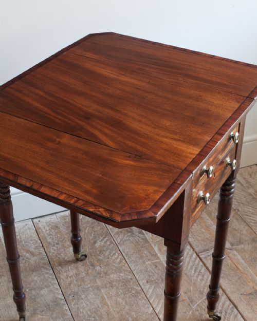 REGENCY MAHOGANY WORK TABLE - ADDITIONAL PHOTO 4