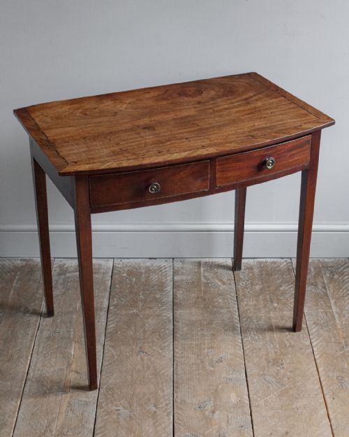 GEORGE III MAHOGANY BOWFRONT SIDE TABLE - ADDITIONAL PHOTO 1