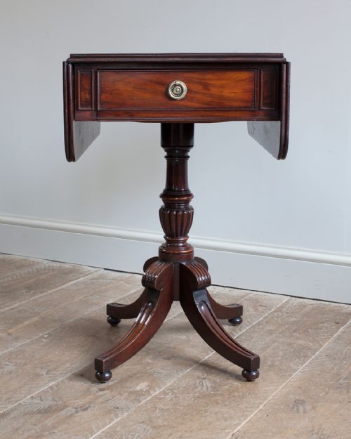 REGENCY PEDESTAL PEMBROKE TABLE - ADDITIONAL PHOTO 1