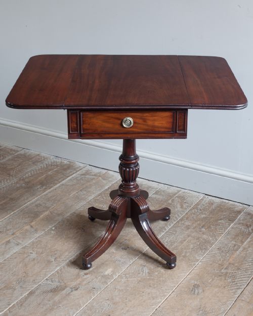 REGENCY PEDESTAL PEMBROKE TABLE - ADDITIONAL PHOTO 3