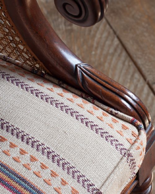 ELEGANT REGENCY MAHOGANY BERGRE CHAIR - ADDITIONAL PHOTO 6